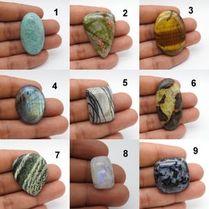 36 Pcs Natural Mix Gemstone Cabochons for Jewelry Pendant,Making Stone Wholesale Lot Cabs