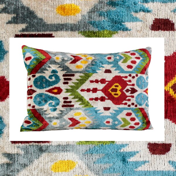 Ikat Pattern Pillow Etsy