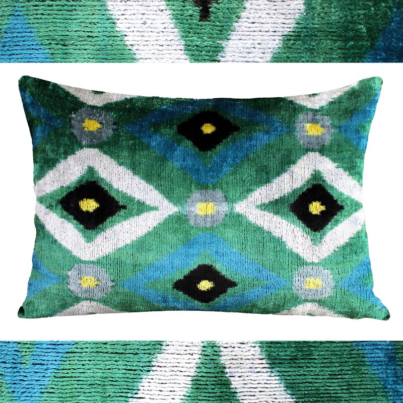 Southern Preppy Ikat Rings Nursery Pillow
