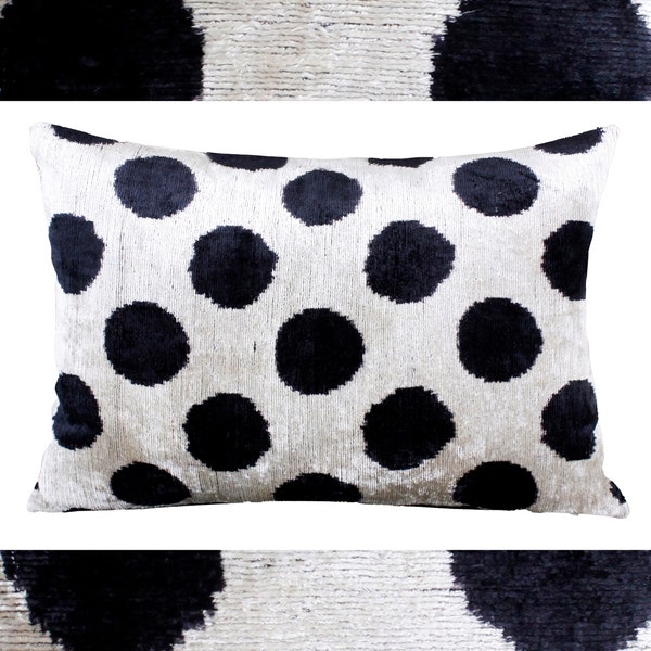 Linen Polka Dot Pillow Covers Etsy