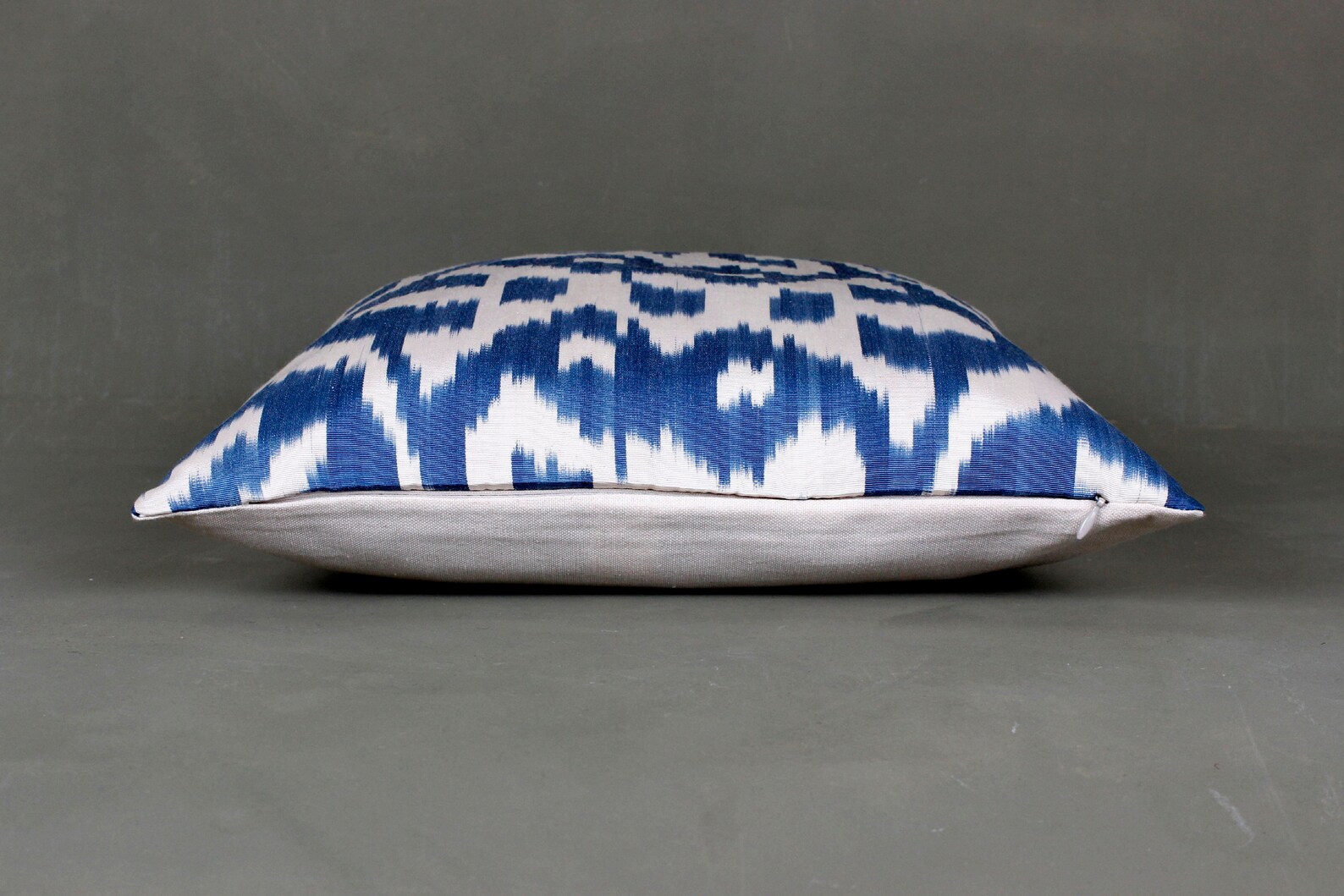 Blue Patterned Pillow Coversilk Ikat Pillow Cover Blueblue Etsy