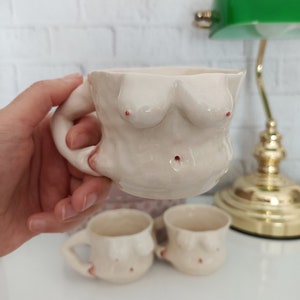 Diet Mug, Handmade Belly Fat Mug, Fat Mug, Breast Mug, Handmade Ceramic Mug, Belly Mug, Funny gift, Handmade Ceramic Mug