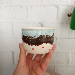 Heart Mug, Espresso Mug, Artisan Mug, Handmade Coffee Mug, Handmade Ceramic Mug, Ceramic Heart Mug, Potter Heart Mug, Gift for Cooffee Lover