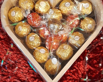 Heart Valentine chocolate gift tray