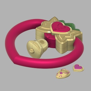 Strawberry Bell, Brooch and Necklace - Ichigo - Tokyo Mew Mew- Set - STL Files for 3D Printing -