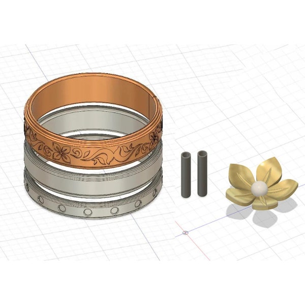 Aerith - FF7 Remake - Bracelets Kit - - STL Files for 3D Printing -