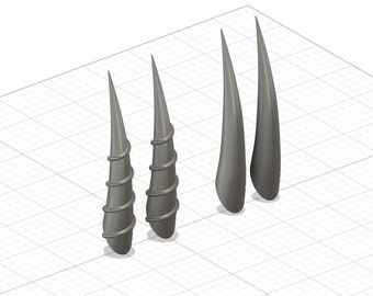 Shuten & Ibaraki - Fate - Horns - STL Files for 3D Printing -