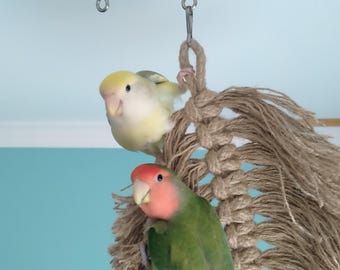 Handmade Bird Toy: Natural Chew and Preening Feather | Compatible with Royal Bird Swing