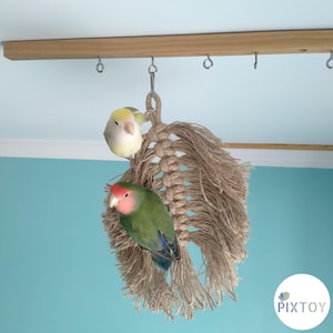 Handmade Bird Toy: Natural Chew and Preening Feather | Compatible with Royal Bird Swing