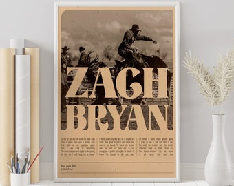 Zach Bryan Poster - Quiet, Heavy Dreams Poster - American Heartbreak - Album Cover Poster - Wall Art Print - Custom Poster - Home Decor