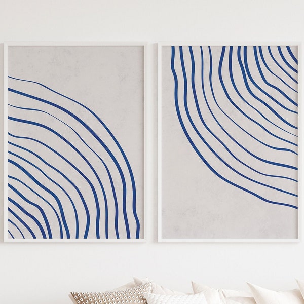 Navy Blue Wall Art Etsy