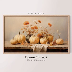 Pumpkin Still Life Frame TV Art: Fall Farmhouse Decor (Digital Download)
