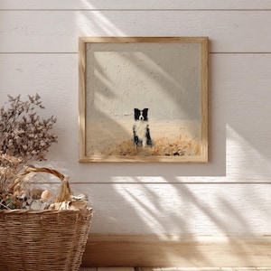 Border Collie Minimalist Dog Art