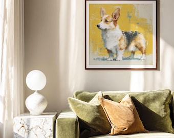 Corgis Hund Gemälde zum Ausdrucken