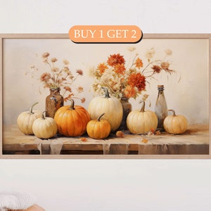 Pumpkin Still Life Frame TV Art: Fall Farmhouse Decor (Digital Download)