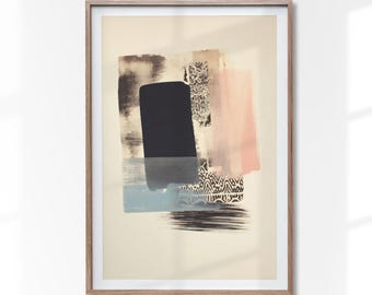 Textured Abstract Print, Neutral Color Modern Wall Art (Digital Download)