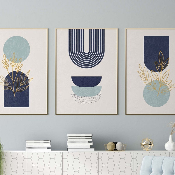 Navy Blue Wall Art Etsy