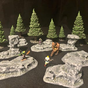 Stone Outcrop Scatter Terrain for 28mm Gaming