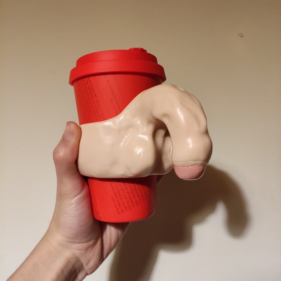Dick shape coffee cup handle