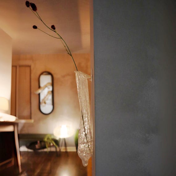 Wall Mounted Vase - Condom Shape