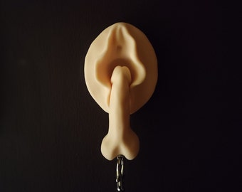 Penis & Vagina Keys Chain and Holder, Handmade
