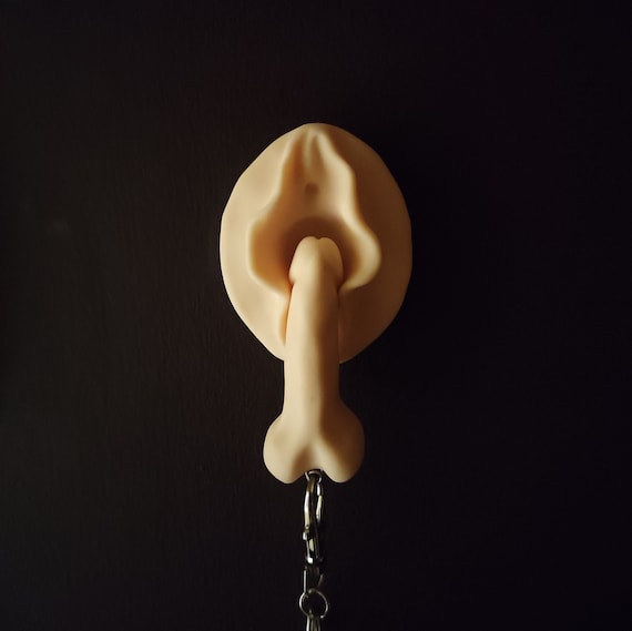 Penis & Vagina Keys Chain and Holder, Handmade