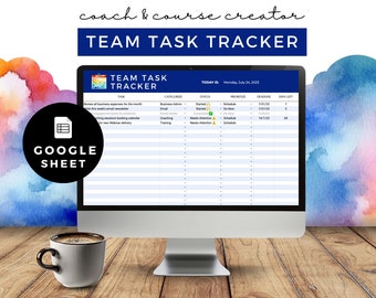 Team Manager Spreadsheet, Task Tracker Google Sheet Template for Small Biz, Productivity Tool, Priorities Management, To Do List Delegation