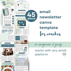 Ensemble de modèles d&#39;e-mails Canva : modèle Canva d&#39;e-mails (Mailerlite, Mailchimp, Flodesk et autres), newsletter par e-mail, marketing par e-mail | SG05