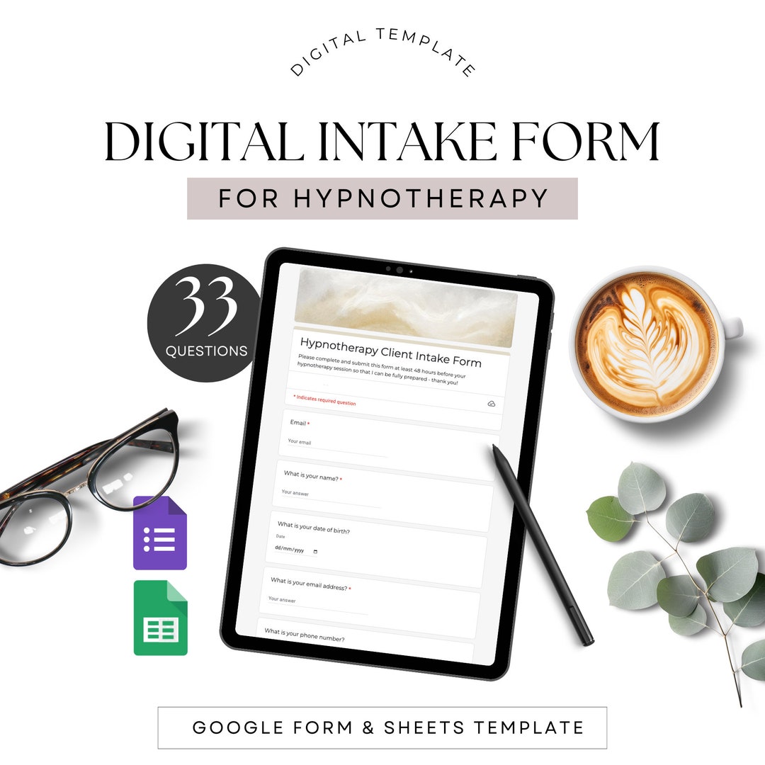 Hypnotherapy Digital Intake Form Google Form, Hypnotherapist Client ...