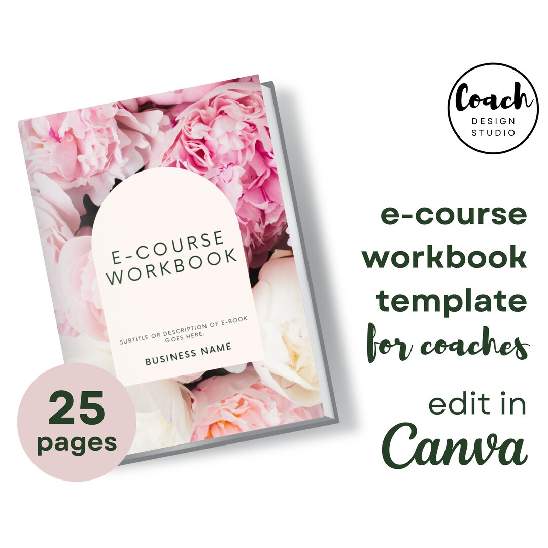 Online Course Workbook Example E-Course Workbook Template for Coaches, Canva Template for Online ...