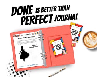 Done is Better than Perfect Overcome Perfectionism Procrastination Journal and Workbook for Online Business Owner plus Bonus Custom GPT