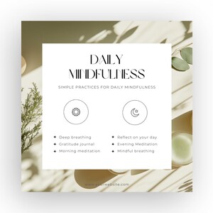 Mindfulness Coach Social Media Canva Template Meditation Instagram ...