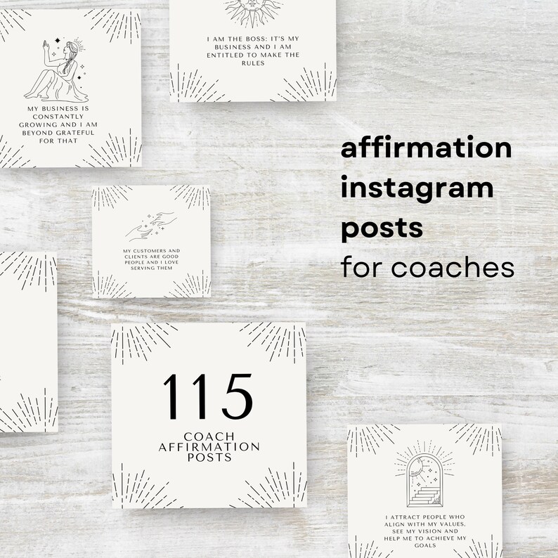 Affirmation Instagram Quote Pack for Coaches, Manifestation Posts ...