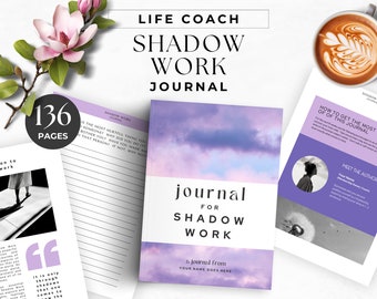 Purple Shadow Work Journal, Inner Child prompts, Canva Template Digital Download, Printable Workbook, Lead Magnet for Coaches, US Letter A4