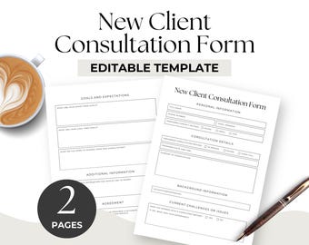 Modulo di consulenza per nuovi clienti di coaching Modello Canva Modulo di sessione iniziale per life coach Modulo di assunzione del questionario Strumento per coach Impostazione degli obiettivi