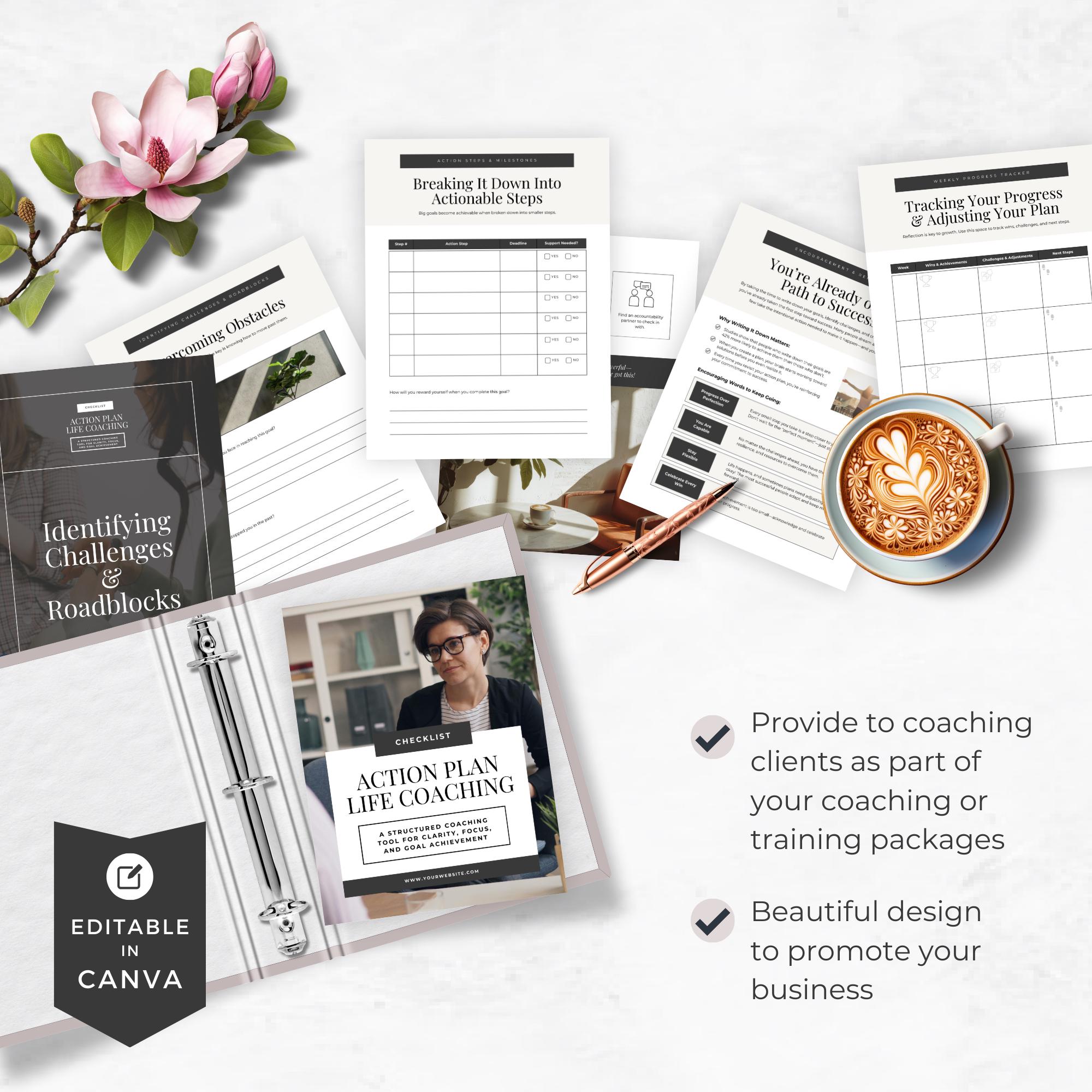 Coaching Action Plan Template Goal Setting Worksheet Client Development ...