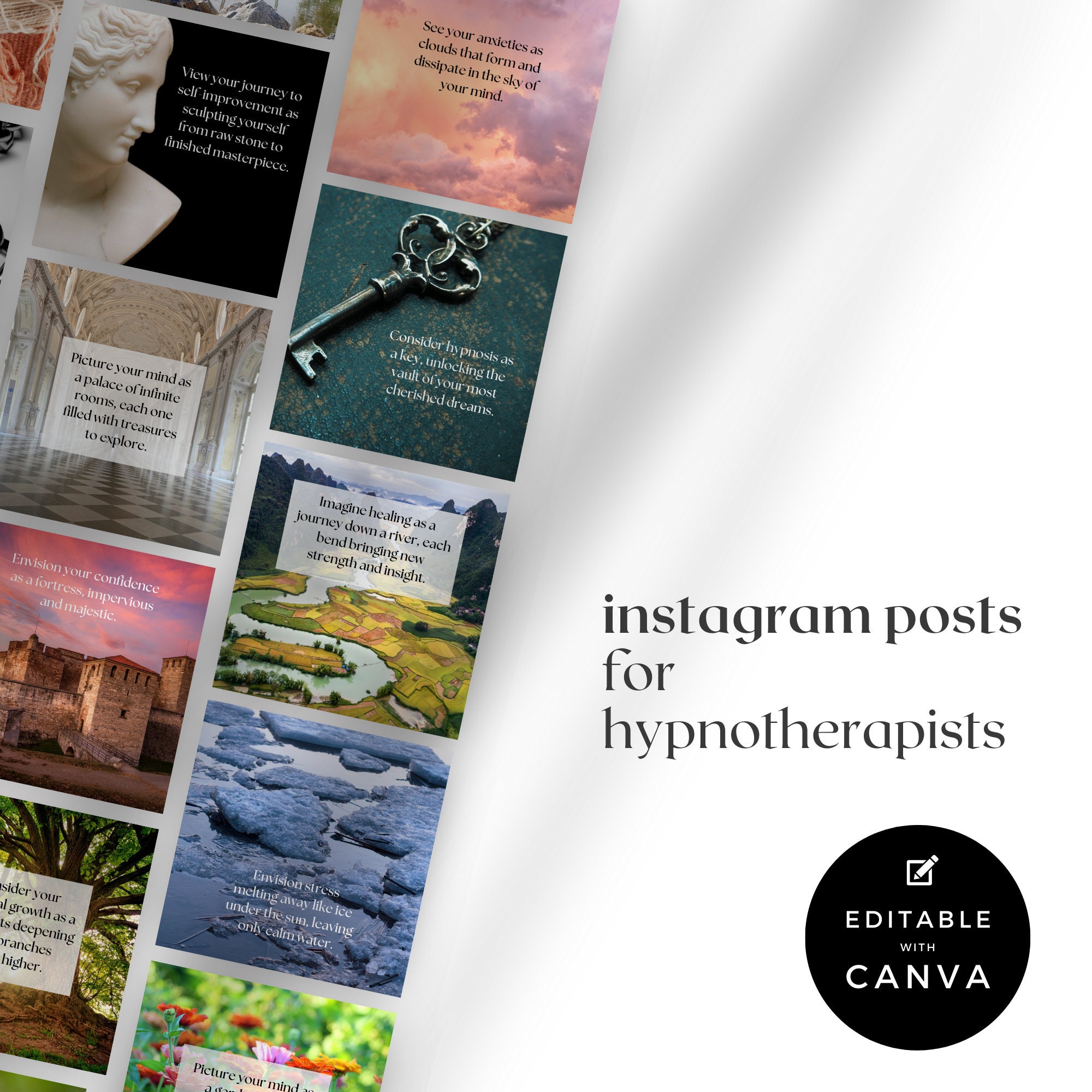 Hypnotherapist Insta Posts Visual Metaphors Canva Template Hypnotherapy ...