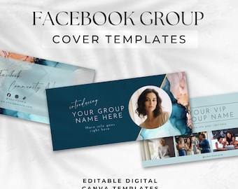 Facebook Group Cover for Hypnotherapist or Life Coach FB Banner Social Media Profile Editable Marketing Canva Template Digital Download