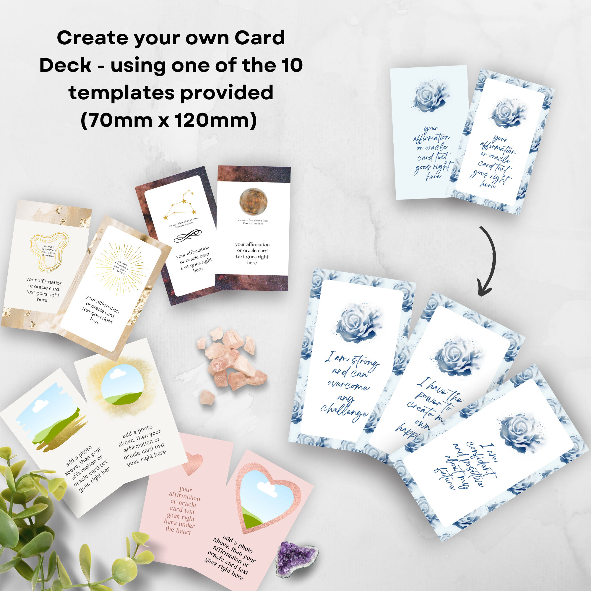 Card Deck Creator, Canva Template Card Deck, Editable Card Deck Blanks ...