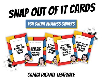 Mindset Shift Question Cards Overcome Overthinking Motivation Coaching Tool Snap Out of It Cards for Online Business Owner Bonus Custom GPT