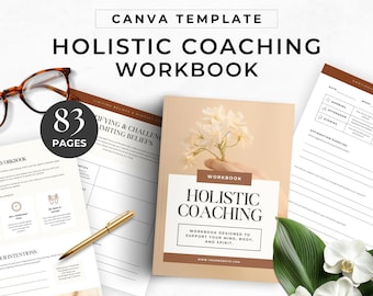 Holistic Coaching Workbook Health Coach Templates Wellness Planner Mindfulness Worksheets Lead Magnet Self Care Journal Canva Template