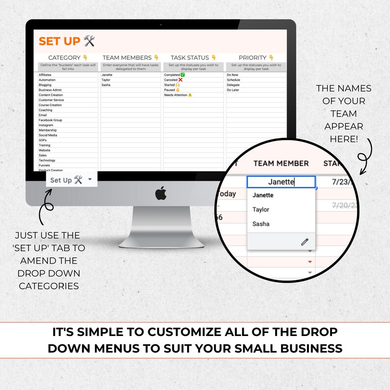 Google Sheet Team Task Tracker Template Productivity Tool Priorities