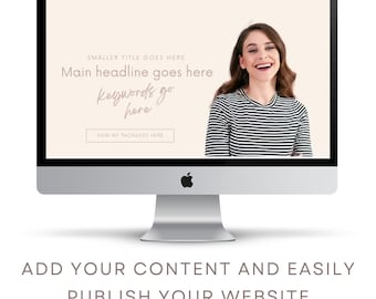 Coaching Website Template Canva, DIY WEBSITE, Canva Web Template for Coaches | BB07