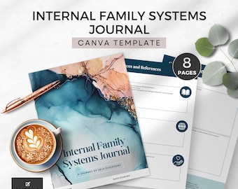 IFS Journal Canva template Internal Family Systems Worksheets Parts Therapy Workbook Questions Parts Work Prompts Editable Printable