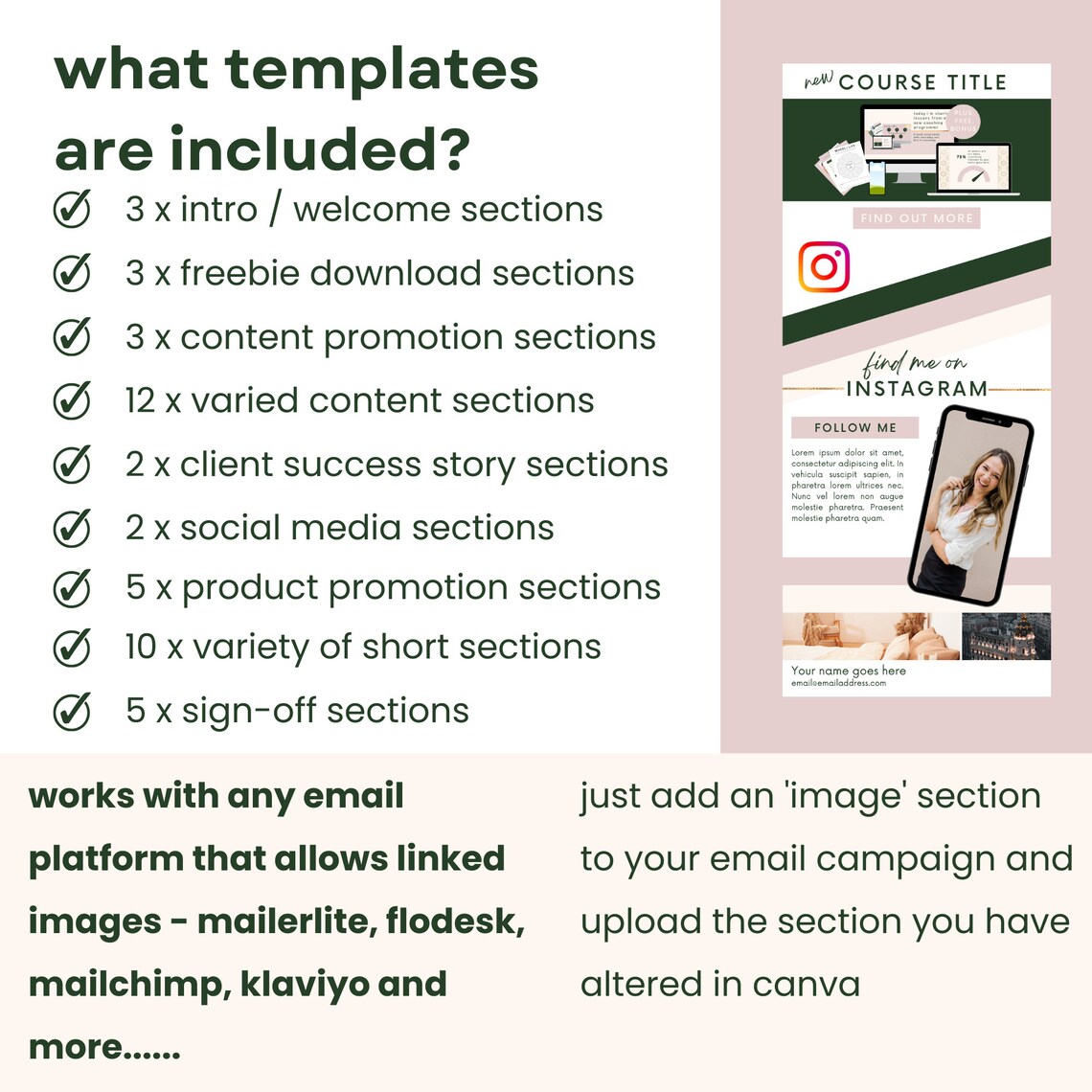 Canva Email Template Bundle Canva Template for Email Etsy