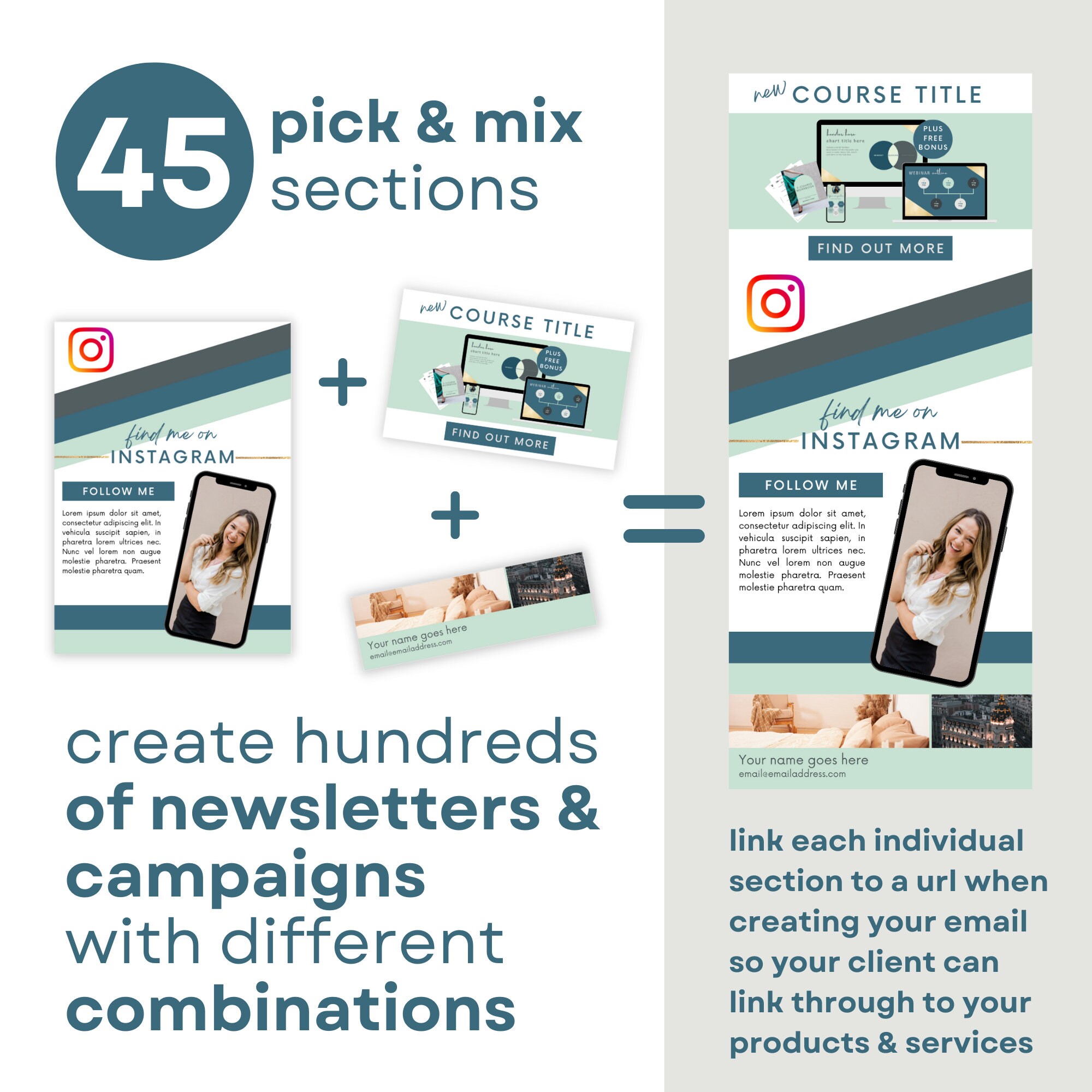 Canva Email Template Bundle: Canva Template for Email mailerlite Canva Email Template Bundle: Canva Template for Email mailerlite