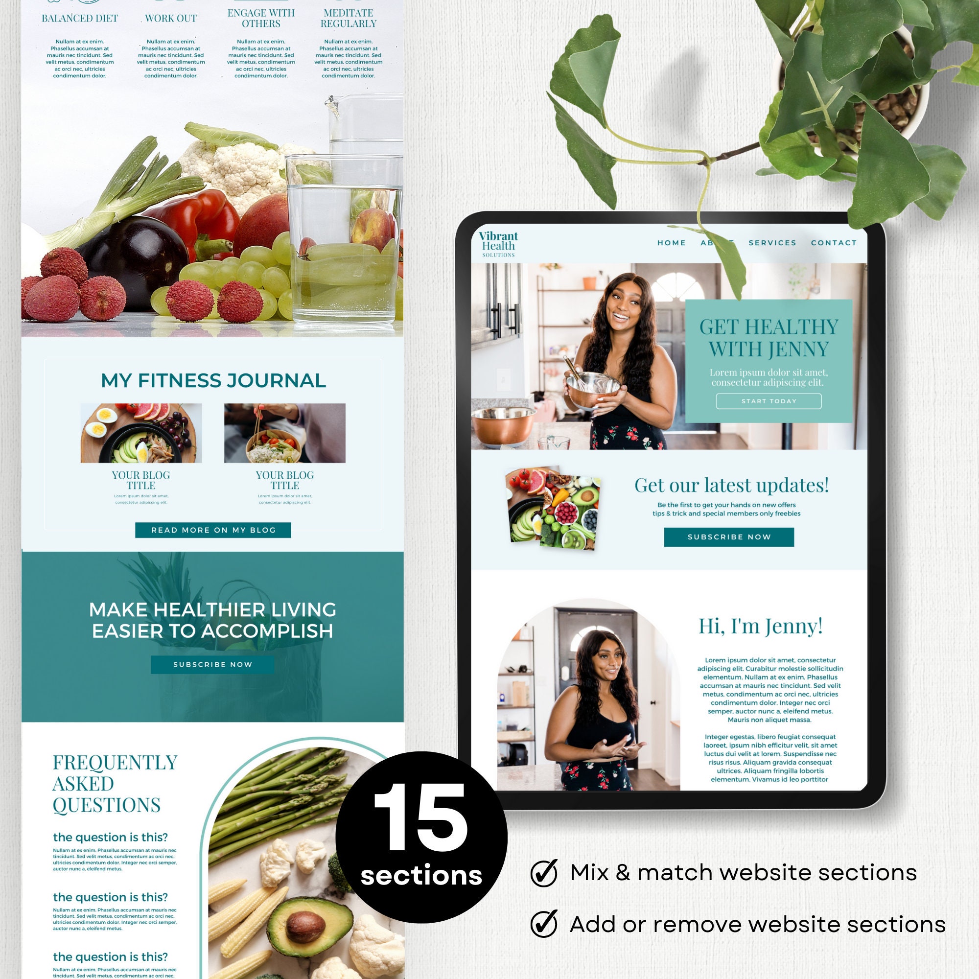 Health Coach Canva Website Template, Coaching Landing Page, Wellness ...