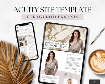 Mall för schemaläggningswebbplats för hypnoterapeut Acuity, anpassa Acuity-appen, varumärkesbyggande för hypnoterapi Acuity, design av hypnoswebbplats WM