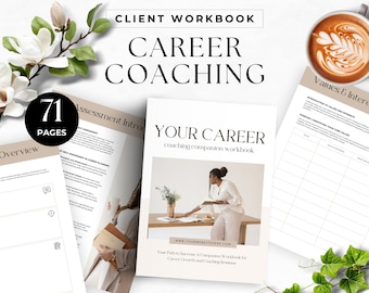 Career Coaching Editable Workbook Client Freebie Journal Canva Template Client Onboarding Coaching Business, US Letter size Digital Download