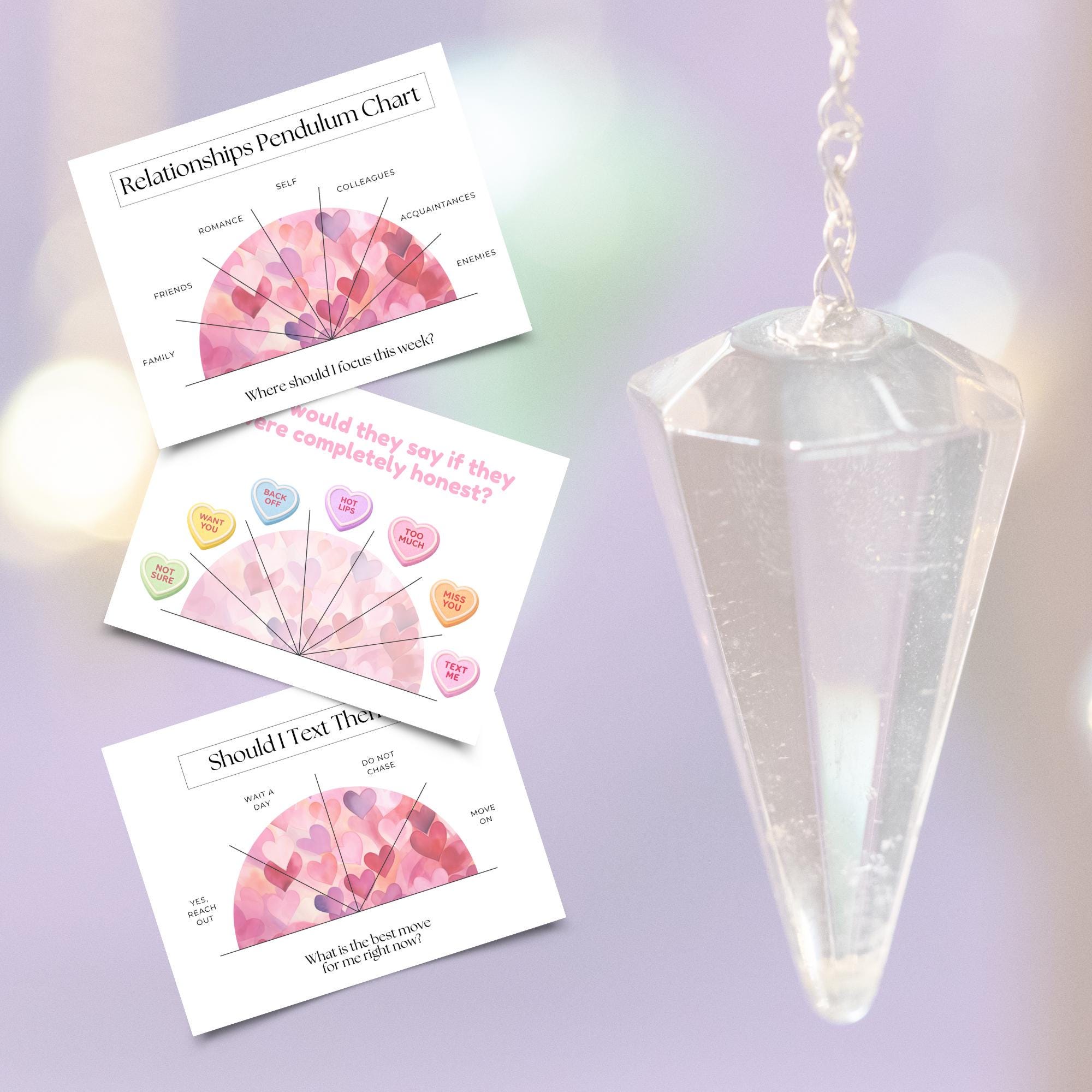 Love Pendulum Charts Printable, Relationship Dowsing Bundle ...
